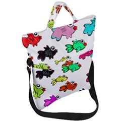 Fish Fishes Marine Life Swimming Water Fold Over Handle Tote Bag by Sapixe