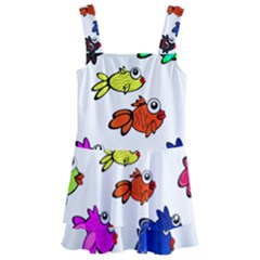 Fish Fishes Marine Life Swimming Water Kids  Layered Skirt Swimsuit by Sapixe