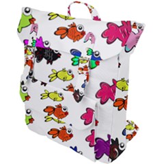 Fish Fishes Marine Life Swimming Water Buckle Up Backpack by Sapixe