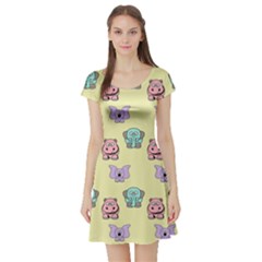 Animals Short Sleeve Skater Dress by nateshop