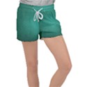 Background-green Velour Lounge Shorts View1