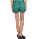 Background-green Velour Lounge Shorts View2