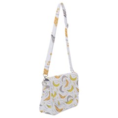 Seamless Stylish Pattern-with-fresh-yellow-bananas-background Shoulder Bag With Back Zipper by Wegoenart