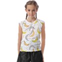 Seamless stylish pattern-with-fresh-yellow-bananas-background Kids  Raglan Cap Sleeve Tee View1