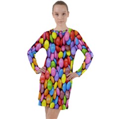 Candy Long Sleeve Hoodie Dress by nateshop