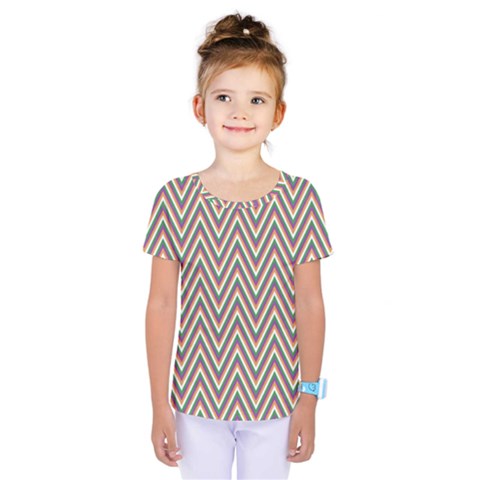 Chevron-gray Kids  One Piece Tee by nateshop