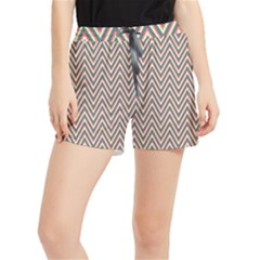 Chevron-gray Women s Runner Shorts by nateshop