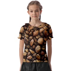 Coffe Kids  Frill Chiffon Blouse by nateshop