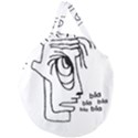 Cartoon Head Talking Drawing Tshrt Giant Round Zipper Tote View1