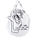 Cartoon Head Talking Drawing Tshrt Giant Round Zipper Tote View2