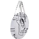 Cartoon Head Talking Drawing Tshrt Giant Round Zipper Tote View3