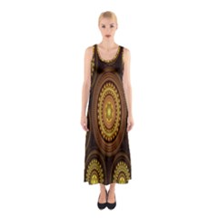 Fractal Sleeveless Maxi Dress by nateshop