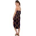 Pattern Abstract Wallpaper Waves Waist Tie Cover Up Chiffon Dress View2