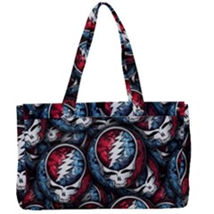 Grateful Dead Pattern Canvas Work Bag by Jancukart