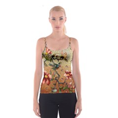 Flower Cubism Mosaic Vintage Spaghetti Strap Top by Jancukart