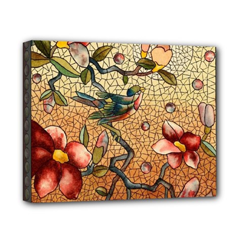 Flower Cubism Mosaic Vintage Canvas 10  X 8  (stretched) by Jancukart