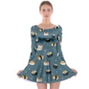 Sushi Pattern Long Sleeve Skater Dress View1