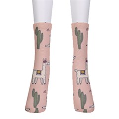 Llamas Pattern Crew Socks by Jancukart