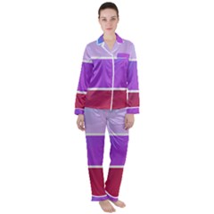 Pattern Banner Set Dot Abstract Satin Long Sleeve Pajamas Set by Jancukart