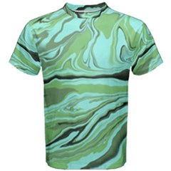 Waves Marbled Abstract Background Men s Cotton Tee by Amaryn4rt