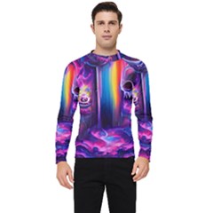 Purple Drawing Digital Art Men s Long Sleeve Rash Guard by Amaryn4rt