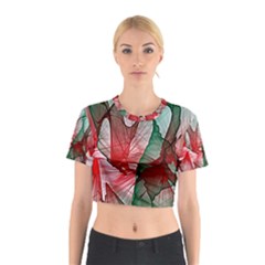 Abstract Pattern Art Colorful Cotton Crop Top by Amaryn4rt