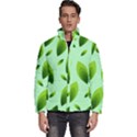 Background Pattern Leaves Nature Men s Puffer Bubble Jacket Coat View1