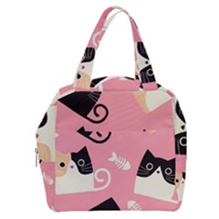 Cat Pattern Backgroundpet Boxy Hand Bag by Amaryn4rt