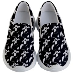 Halloween Background Ghost Pattern Kids Lightweight Slip Ons by Amaryn4rt