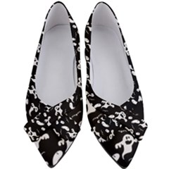 Halloween Background Ghost Pattern Women s Bow Heels by Amaryn4rt