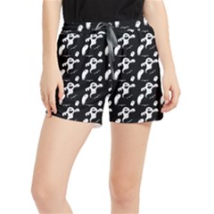 Halloween Background Ghost Pattern Women s Runner Shorts by Amaryn4rt