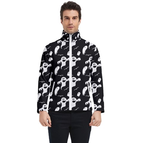 Halloween Background Ghost Pattern Men s Bomber Jacket by Amaryn4rt