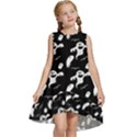 Halloween Background Ghost Pattern Kids  Frill Swing Dress View1