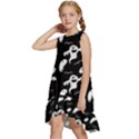 Halloween Background Ghost Pattern Kids  Frill Swing Dress View2