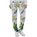 Leaves Foliage Pattern Abstract Women s Casual Pants View1