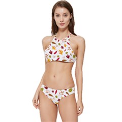 Leaves Fall Autum Colors Season Banded Triangle Bikini Set by Amaryn4rt