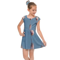 Flamingo Birds Plumage Sea Water Kids  Cap Sleeve Dress by artworkshop