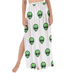 Aliens Ufo Fantasy Pattern Maxi Chiffon Tie-up Sarong by Wegoenart