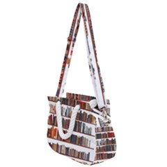 Books Shelves Bookshelves Bookcase 634 Rope Handles Shoulder Strap Bag by Wegoenart