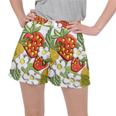 Strawberries Berry Strawberry Leaves Ripstop Shorts by Wegoenart