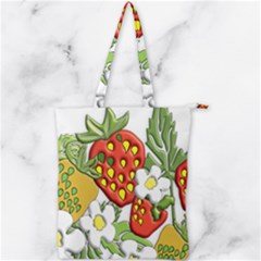 Strawberries Berry Strawberry Leaves Double Zip Up Tote Bag by Wegoenart