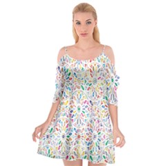 Flowery Floral Abstract Decorative Ornamental Cutout Spaghetti Strap Chiffon Dress by artworkshop