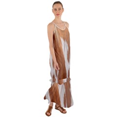 Horse Coat Animal Equine Cami Maxi Ruffle Chiffon Dress by artworkshop