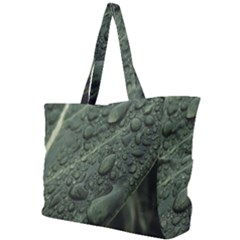 Leaves Water Drops Green  Simple Shoulder Bag by artworkshop