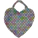 Honeycomb Art Pattern Design Background Giant Heart Shaped Tote View2