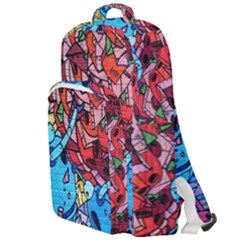 Graffiti-wall-mural-painting-arts Double Compartment Backpack by Simbadda