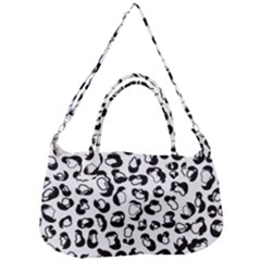 Black And White Leopard Print Jaguar Dots Removal Strap Handbag by ConteMonfrey