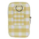 White and yellow plaids Waist Pouch (Small) View2