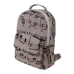 Art Vintage Music Paper Background Design Flap Pocket Backpack (large) by Wegoenart