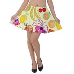 Seamless-fruit Velvet Skater Skirt by nateshop